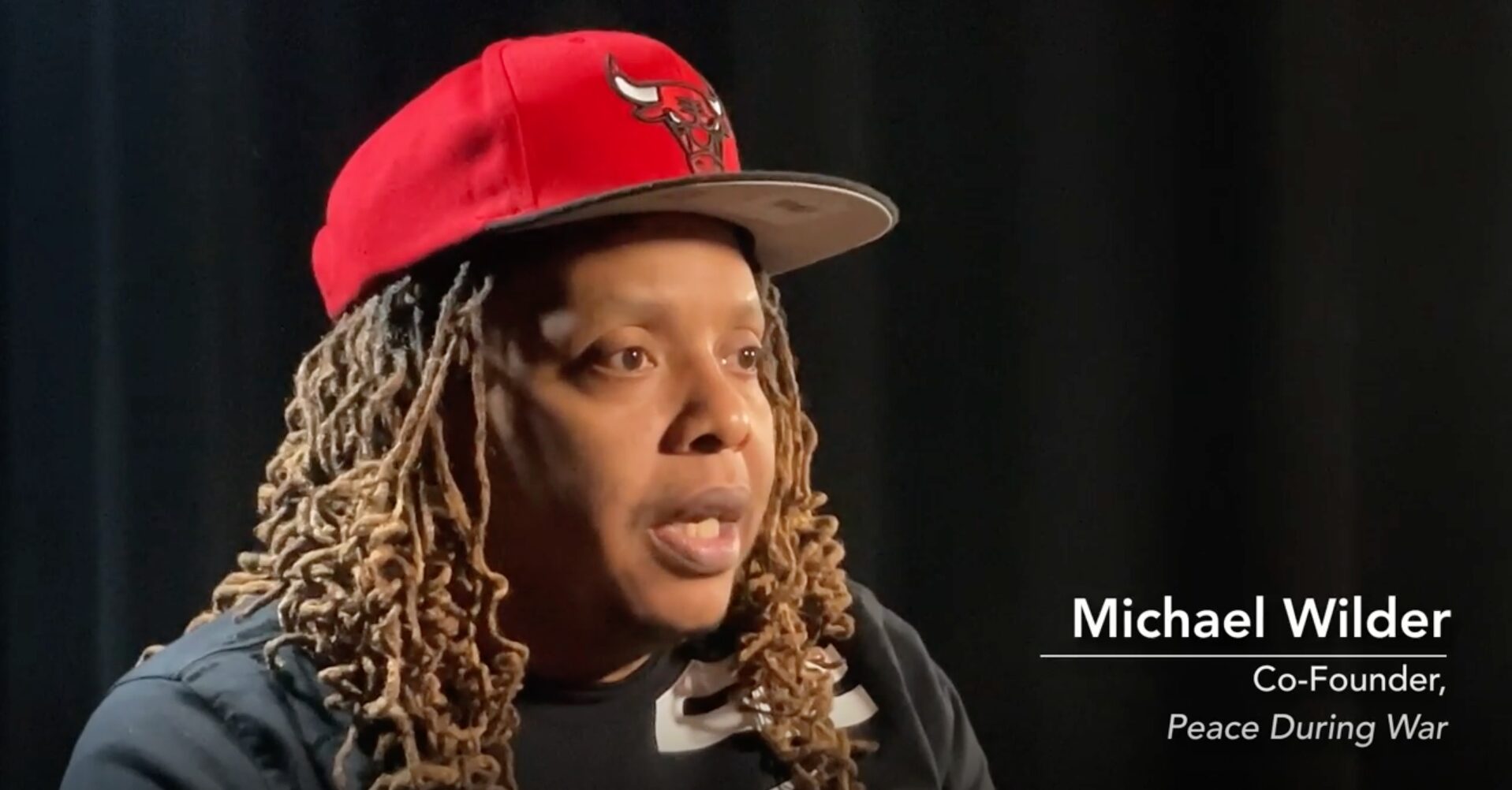 A screengrab from the documentary "Trigger Warning", showing Michael Wilder